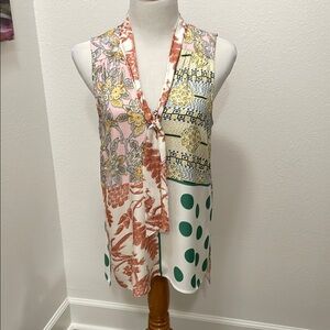 Anthropologie Floral Patchwork Top size Medium